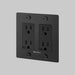 Buster + Punch 2-Gang Duplex Outlet – Cross - Black - 2G Duplex Outlets