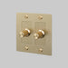 Buster + Punch 2-Gang LED Dimmer Switch – Linear - Brass / Without Logo - 2G Dimmers