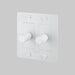 Buster + Punch 2-Gang LED Dimmer Switch – Cross - White / With Logo - 2G Dimmers