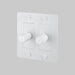 Buster + Punch 2-Gang LED Dimmer Switch – Cross - White / Without Logo - 2G Dimmers