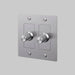 Buster + Punch 2-Gang LED Dimmer Switch – Linear - Steel / Without Logo - 2G Dimmers