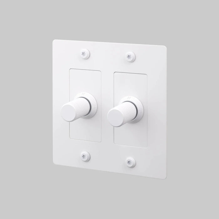 Buster + Punch 2-Gang LED Dimmer Switch – Linear - White / Without Logo - 2G Dimmers