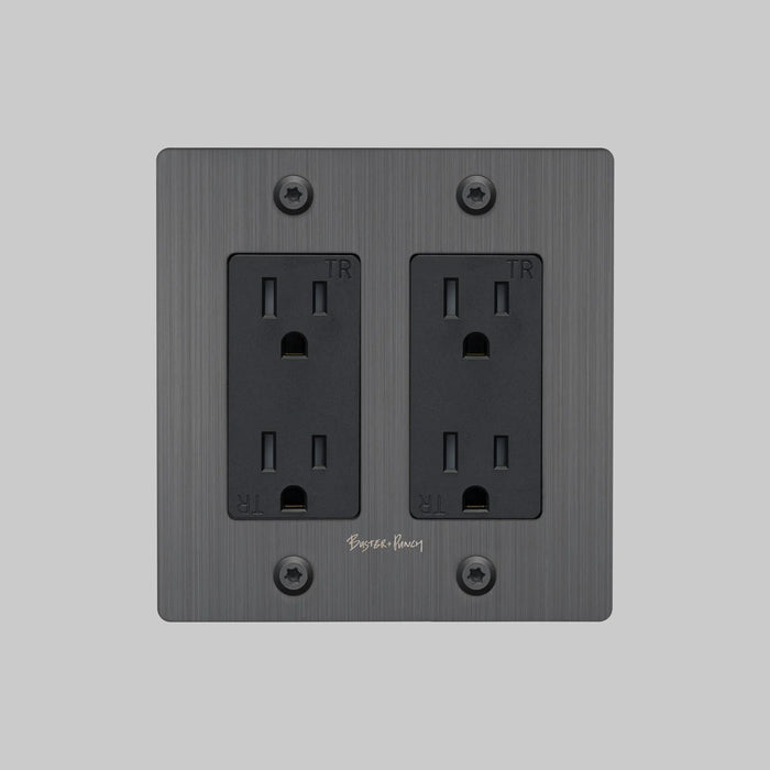 Buster + Punch 2-Gang Duplex Outlet – Linear - 2G Duplex Outlets