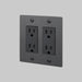 Buster + Punch 2-Gang Duplex Outlet – Linear - Smoked Bronze / Without Logo - 2G Duplex Outlets