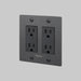 Buster + Punch 2-Gang Duplex Outlet – Linear - Smoked Bronze / With Logo - 2G Duplex Outlets