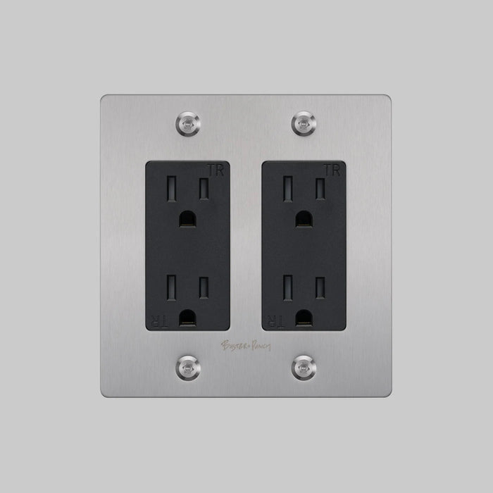 Buster + Punch 2-Gang Duplex Outlet – Linear - 2G Duplex Outlets