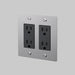 Buster + Punch 2-Gang Duplex Outlet – Linear - Steel / Without Logo - 2G Duplex Outlets