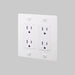 Buster + Punch 2-Gang Duplex Outlet – Linear - White / Without Logo - 2G Duplex Outlets