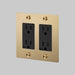 Buster + Punch 2-Gang Duplex Outlet – Cross - Brass - 2G Duplex Outlets