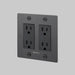 Buster + Punch 2-Gang Duplex Outlet – Cross - Smoked Bronze - 2G Duplex Outlets