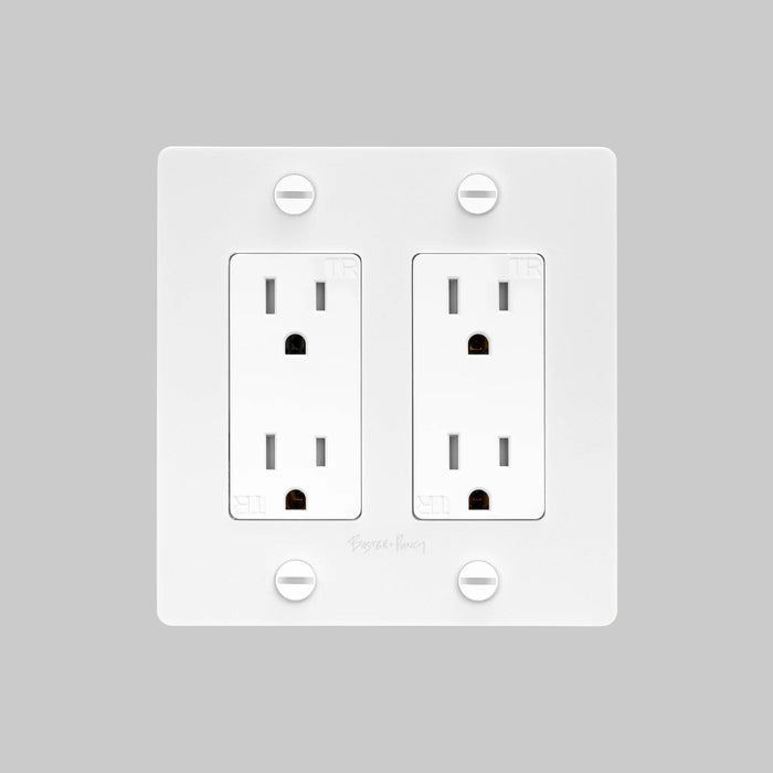 Buster + Punch 2-Gang Duplex Outlet – Cross - 2G Duplex Outlets