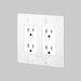 Buster + Punch 2-Gang Duplex Outlet – Cross - White - 2G Duplex Outlets