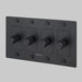 Buster + Punch 4-Gang LED Dimmer Switch – Cross - Black / With Logo - 4G Dimmers
