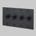 Buster + Punch 4-Gang LED Dimmer Switch – Cross - Black / Without Logo - 4G Dimmers