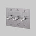 Buster + Punch 3-Gang LED Dimmer Switch – Cross - Steel / Without Logo - 3G Dimmers