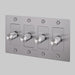 Buster + Punch 4-Gang LED Dimmer Switch – Cross - Steel / With Logo - 4G Dimmers