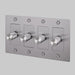 Buster + Punch 4-Gang LED Dimmer Switch – Cross - Steel / Without Logo - 4G Dimmers