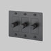 Buster + Punch 3-Gang LED Dimmer Switch – Cross - Smoked Bronze / Without Logo - 3G Dimmers