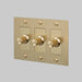 Buster + Punch 3-Gang LED Dimmer Switch – Linear - Brass / Without Logo - 3G Dimmers