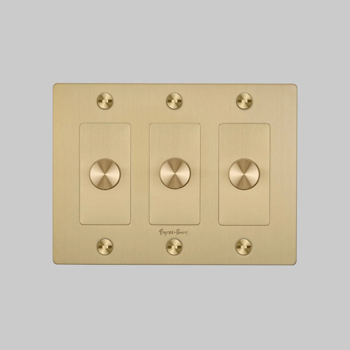 Buster + Punch 3-Gang LED Dimmer Switch – Cross - 3G Dimmers