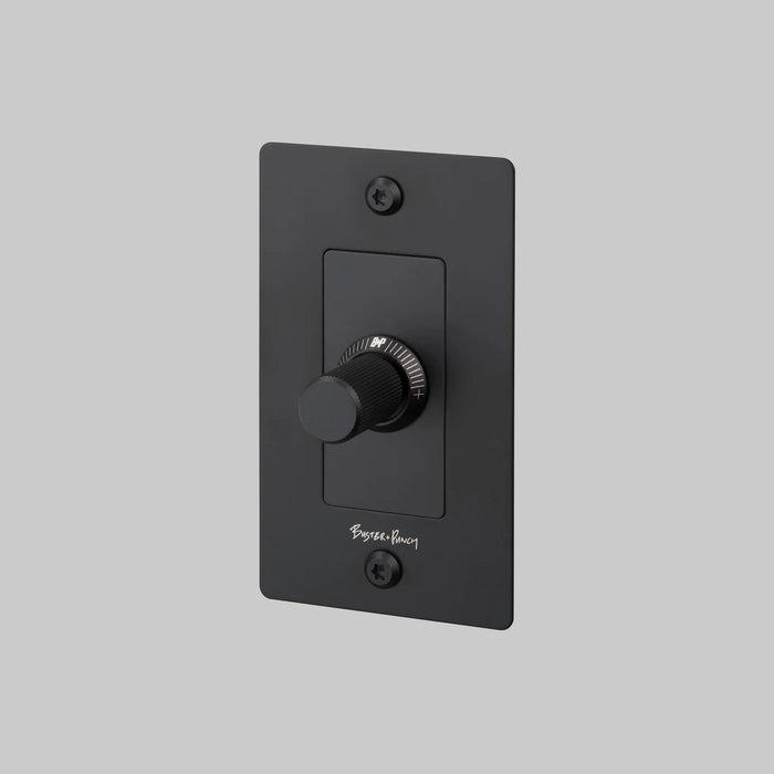 Buster + Punch 1-Gang LED Dimmer Switch – Linear - Black / With Logo - 1G Dimmers