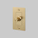 Buster + Punch 1-Gang LED Dimmer Switch – Linear - Brass / With Logo - 1G Dimmers