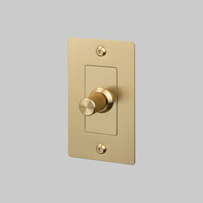 Buster + Punch 1-Gang LED Dimmer Switch – Linear - Brass / Without Logo - 1G Dimmers