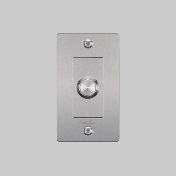 Buster + Punch 1-Gang LED Dimmer Switch – Linear - Steel / With Logo - 1G Dimmers