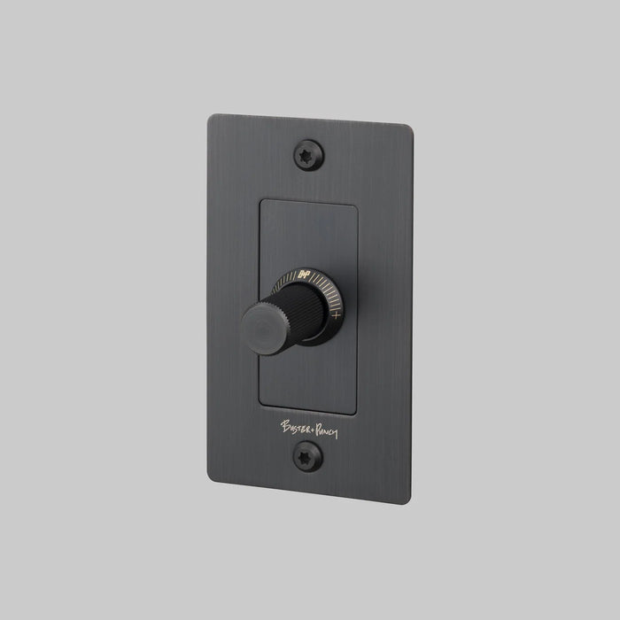 Buster + Punch 1-Gang LED Dimmer Switch – Linear - Smoked Bronze / With Logo - 1G Dimmers