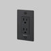 Buster + Punch 1-Gang Duplex Outlet – Linear - Black / With Logo - 1G Duplex Outlets