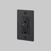 Buster + Punch 1-Gang Duplex Outlet with USB-A & USB-C – Linear - Black / Without Logo - 1G USB A + C Outlets