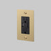 Buster + Punch 1-Gang Duplex Outlet with USB-A & USB-C – Linear - Brass / Without Logo - 1G USB A + C Outlets