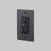 Buster + Punch 1-Gang Duplex Outlet with USB-A & USB-C – Cross - Smoked Bronze / Without Logo - 1G USB A + C Outlets