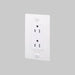 Buster + Punch 1-Gang Duplex Outlet – Linear - White / With Logo - 1G Duplex Outlets