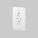 Buster + Punch 1-Gang Duplex GFCI Outlet – Linear - White / Without Logo - 1G GFCI