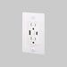 Buster + Punch 1-Gang Duplex Outlet with USB-A & USB-C – Linear - White / With Logo - 1G USB A + C Outlets
