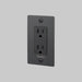 Buster + Punch 1-Gang Duplex Outlet – Linear - Smoked Bronze / With Logo - 1G Duplex Outlets