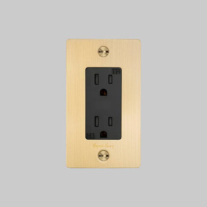 Buster + Punch 1-Gang Duplex Outlet – Cross - 1G Duplex Outlets