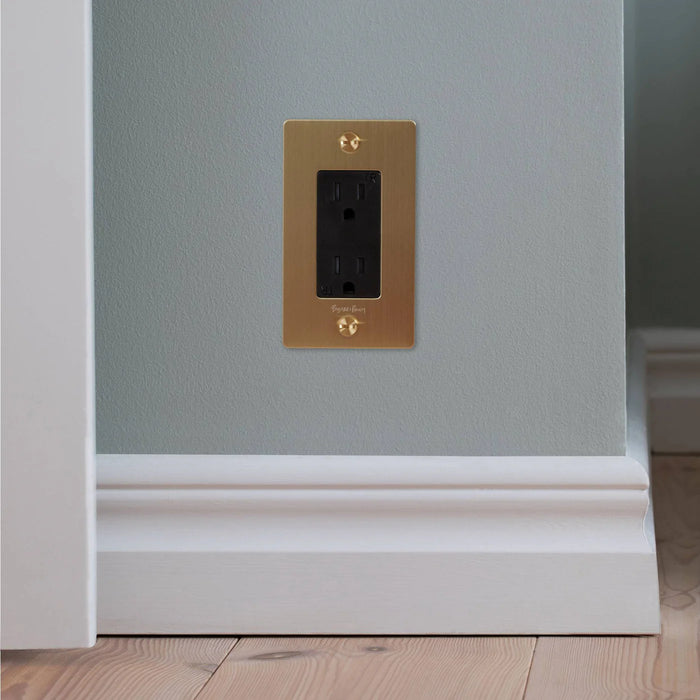 Buster + Punch 1-Gang Duplex Outlet – Cross - 1G Duplex Outlets