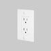 Buster + Punch 1-Gang Duplex Outlet – Cross - White / With Logo - 1G Duplex Outlets