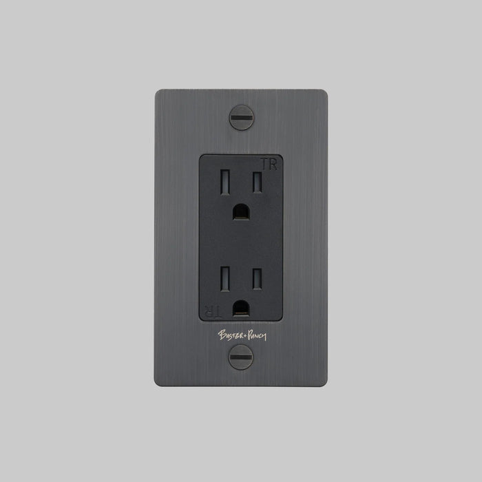 Buster + Punch 1-Gang Duplex Outlet – Cross - 1G Duplex Outlets