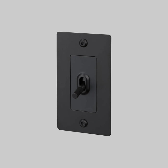 Buster + Punch 1-Gang Toggle Switch – Linear - Black / Without Logo - 1G Toggle