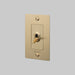 Buster + Punch 1-Gang Toggle Switch – Linear - Brass / With Logo - 1G Toggle