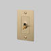 Buster + Punch 1-Gang Toggle Switch – Linear - Brass / Without Logo - 1G Toggle