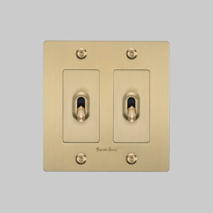 Buster + Punch 2-Gang Toggle Switch – Linear - 2G Toggle