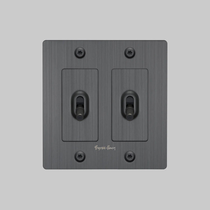 Buster + Punch 2-Gang Toggle Switch – Linear - 2G Toggle