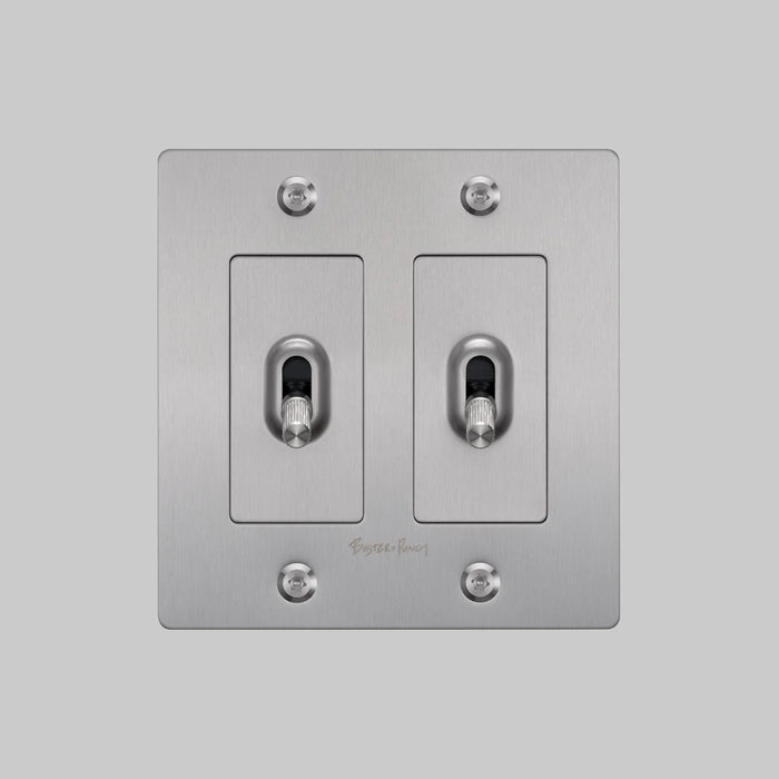 Buster + Punch 2-Gang Toggle Switch – Linear - 2G Toggle