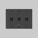 Buster + Punch 3-Gang Toggle Switch – Cross - 3G Toggle