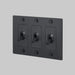 Buster + Punch 3-Gang Toggle Switch – Cross - Black / Without Logo - 3G Toggle