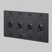 Buster + Punch 4-Gang Toggle Switch – Cross - Black / With Logo - 4G Toggle